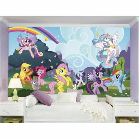 COMFORTCORRECT Ultra Strippable My Little Pony Ponyville Xl Chair Rail Prepasted Mural CO122807